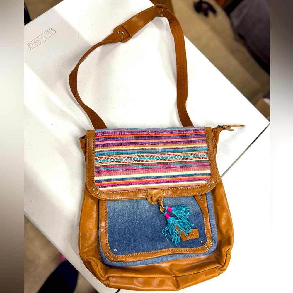 The Sak leather boho backpack purse